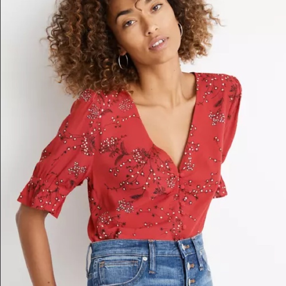 Madewell Daylight Top in Windswept Floral sz 00